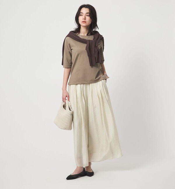 UNITED ARROWS green label relaxing「ボートネック ポンチ プルオーバー カットソー 接触冷感 UVカット」|Tシャツ・カットソー|