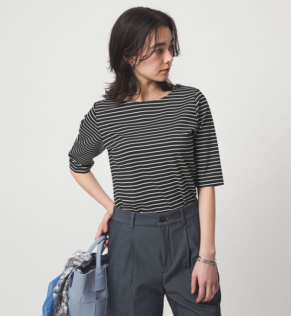 UNITED ARROWS green label relaxing「ボートネック ポンチ プルオーバー カットソー 接触冷感 UVカット」|Tシャツ・カットソー|