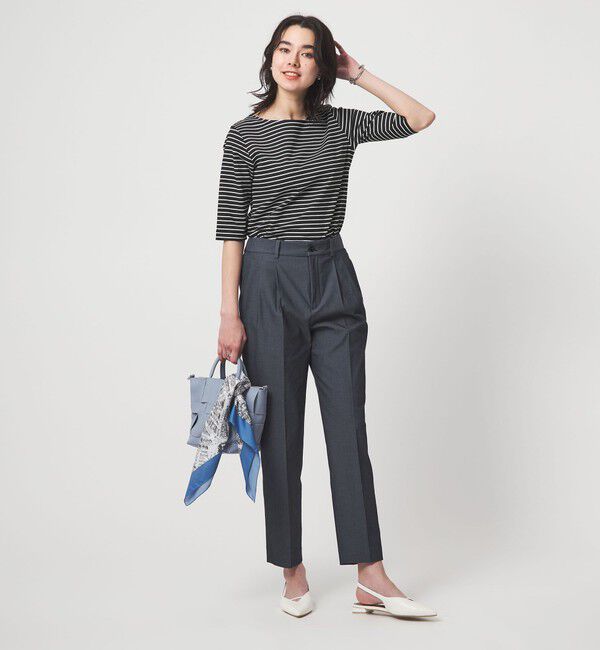 UNITED ARROWS green label relaxing「ボートネック ポンチ プルオーバー カットソー 接触冷感 UVカット」|Tシャツ・カットソー|