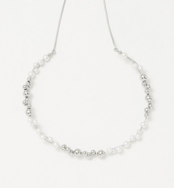 EMMEL REFINES「＜kaene＞フェイクパール &times; メタルビーズ ネックレス＜Select by EMMEL REFINES＞」|ネックレス|