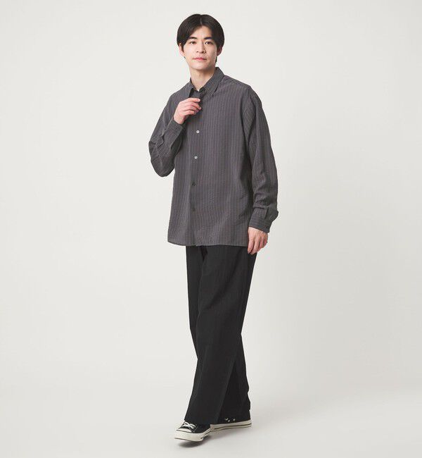 UNITED ARROWS green label relaxing「フィブリル ストライプ柄 長袖 ボックス シャツ」|シャツ・ブラウス|