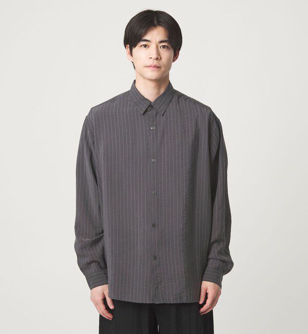 UNITED ARROWS green label relaxing「フィブリル ストライプ柄 長袖 ボックス シャツ」|シャツ・ブラウス|