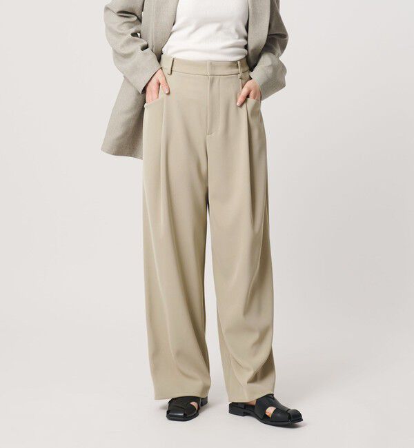 BEAUTY&YOUTH UNITED ARROWS「ポリエステルブレンド ツイルバックゴムパンツ」|スラックス|