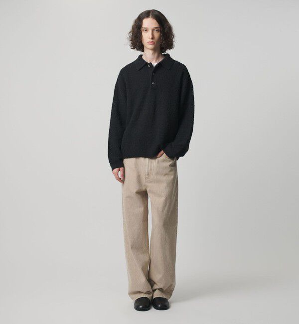 MONKEY TIME「コットン ナイロン カールヤーン ポロシャツ」|ニット・セーター|