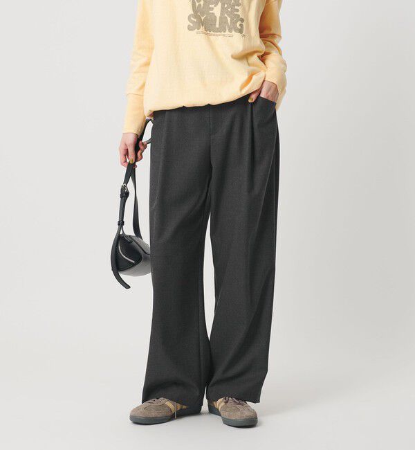 BEAUTY&YOUTH UNITED ARROWS「ウールブレンド ツイルバックゴムパンツ 2 ウォッシャブル」|スラックス|