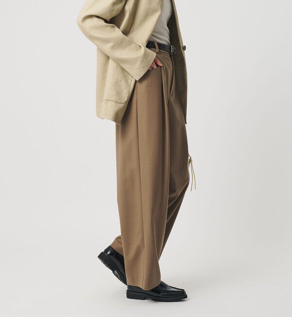 BEAUTY&YOUTH UNITED ARROWS「ウールブレンド ツイルバックゴムパンツ 2 ウォッシャブル」|スラックス|