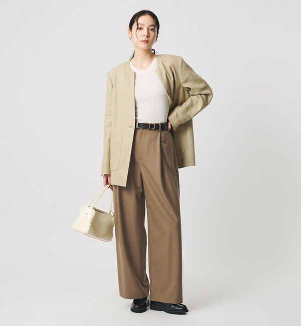 BEAUTY&YOUTH UNITED ARROWS「ウールブレンド ツイルバックゴムパンツ 2 ウォッシャブル」|スラックス|