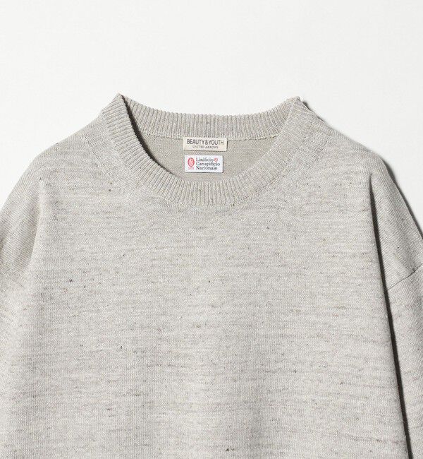 BEAUTY&YOUTH UNITED ARROWS「ハイブリッド リネン クルーネック ニット ウォッシャブル」|ニット・セーター|