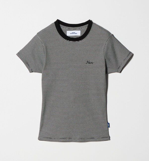 NICE WEATHER「＜NICE WEATHER＞ロゴ ボーダーフィット Tシャツ」|Tシャツ・カットソー|