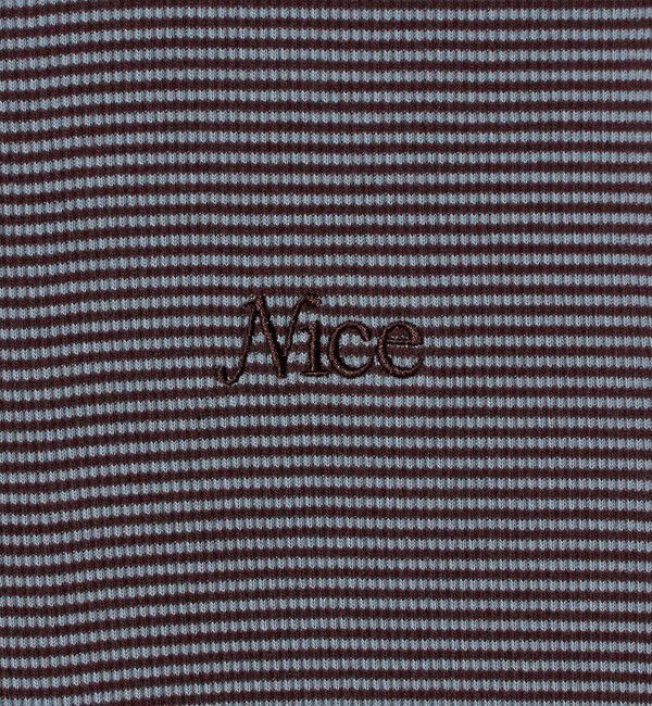 NICE WEATHER「＜NICE WEATHER＞ロゴ ボーダーフィット Tシャツ」|Tシャツ・カットソー|