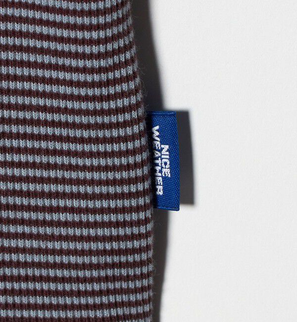 NICE WEATHER「＜NICE WEATHER＞ロゴ ボーダーフィット Tシャツ」|Tシャツ・カットソー|