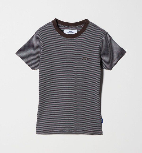 NICE WEATHER「＜NICE WEATHER＞ロゴ ボーダーフィット Tシャツ」|Tシャツ・カットソー|