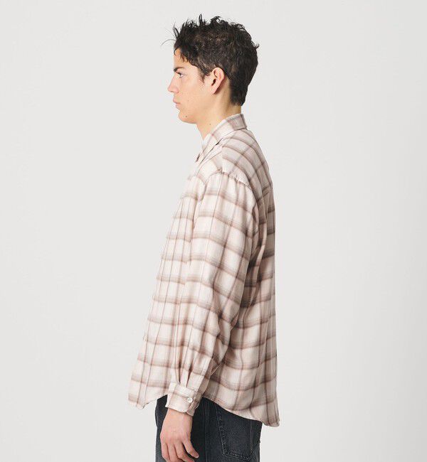 BEAUTY&YOUTH UNITED ARROWS「レイヤード オンブレチェック レギュラー シャツ GRANDE TAPERD型」|シャツ・ブラウス|