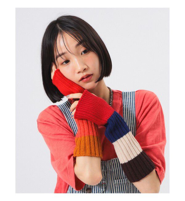 BEAMSBOY「【別注】ROBERT MACKIE / マルチボーダー アームウォーマー」|手袋|