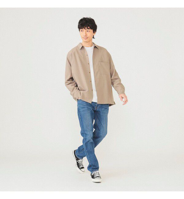 BEAMS「ベーシック ストレッチ デニムパンツ」|デニム|