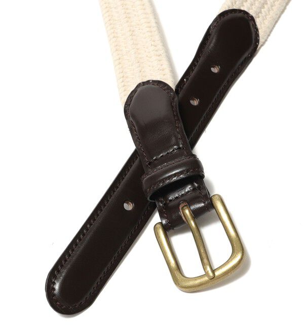 BEAMS PLUS「BEAMS PLUS / Leather Tab Cotton Belt」|ベルト|