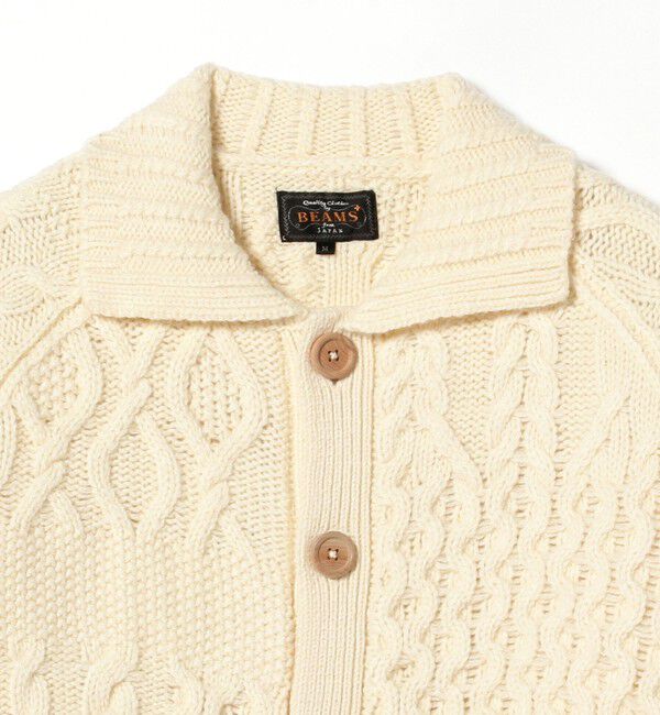 BEAMS PLUS「BEAMS PLUS / Cardigan Alan Patchwork」|カーディガン|