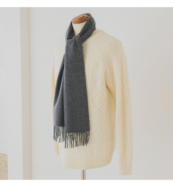 BEAMS「DANTON / WOOL CASHMERE MUFFLER」|マフラー|TOP_CHARCOAL