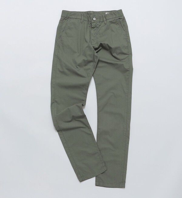 SHIPS「GROWN&SEWN: Independent Slim Pant - Feather Twill」|チノ|ダークグリーン