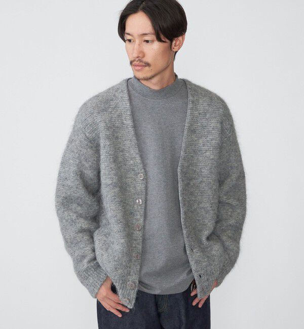SHIPS「SHIPS: アルパカ ガーター Vネック カーディガン」|カーディガン|グレー