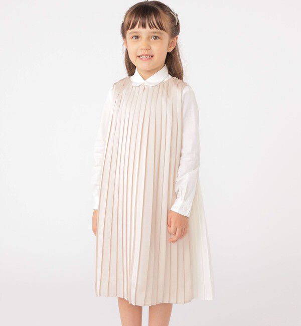 SHIPS KIDS「ARCH&LINE:110～145cm / セレモニー スリーブレス プリーツ ドレス」|ドレス|
