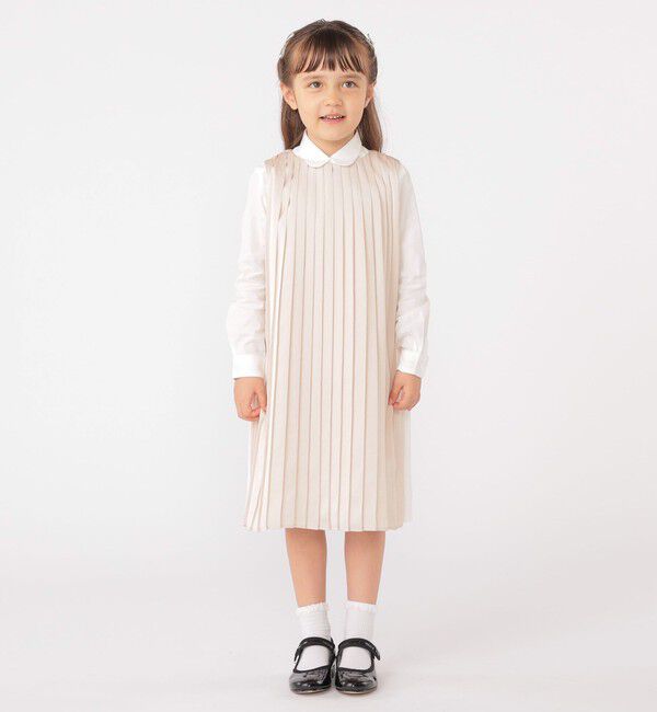 SHIPS KIDS「ARCH&LINE:110～145cm / セレモニー スリーブレス プリーツ ドレス」|ドレス|