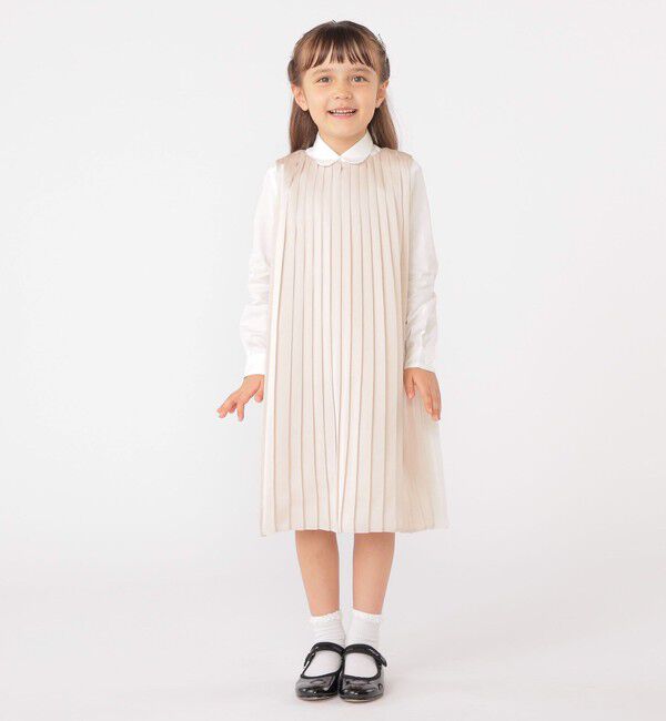 SHIPS KIDS「ARCH&LINE:110～145cm / セレモニー スリーブレス プリーツ ドレス」|ドレス|