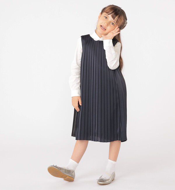 SHIPS KIDS「ARCH&LINE:110～145cm / セレモニー スリーブレス プリーツ ドレス」|ドレス|