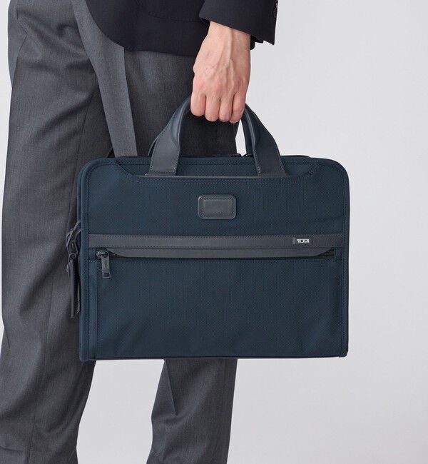 SHIPS「【SHIPS別注】TUMI: ALPHA3 SLIM BRIFE」|ビジネスバッグ|ネイビー