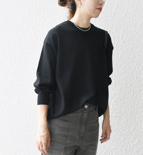 SHIPS any「SHIPS any:〈手洗い可能〉スウェットライク ニット プルオーバー」|ニット・セーター|