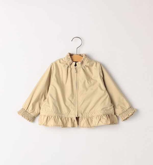 SHIPS KIDS「SHIPS KIDS:80～90cm /〈撥水〉 フリル パーカー」|その他|ベージュ
