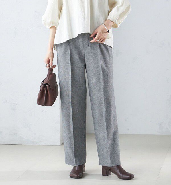 SHIPS for women「〈手洗い可能〉両面起毛 ストレート パンツ」|その他|