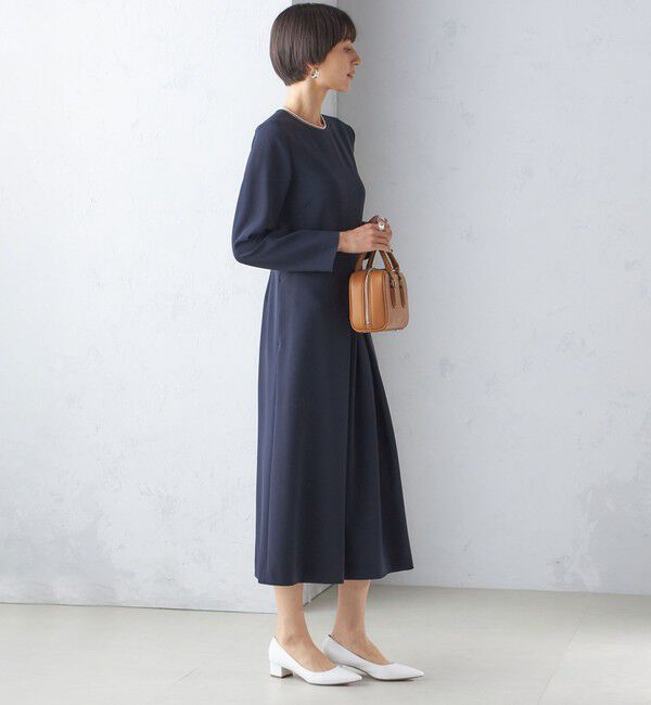 SHIPS for women「〈手洗い可能〉トリアセテート混 フロント タック ワンピース（セットアップ対応）」|ワンピース|