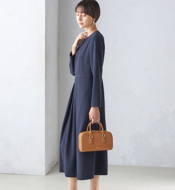 SHIPS for women「〈手洗い可能〉トリアセテート混 フロント タック ワンピース（セットアップ対応）」|ワンピース|