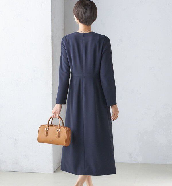 SHIPS for women「〈手洗い可能〉トリアセテート混 フロント タック ワンピース（セットアップ対応）」|ワンピース|