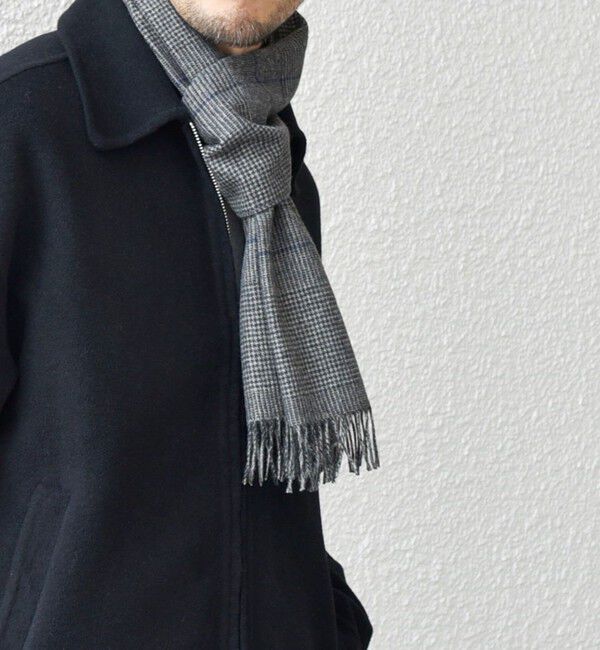 SHIPS any「SHIPS any: カシミヤ チェック / ソリッド シングル ストール◇」|マフラー|