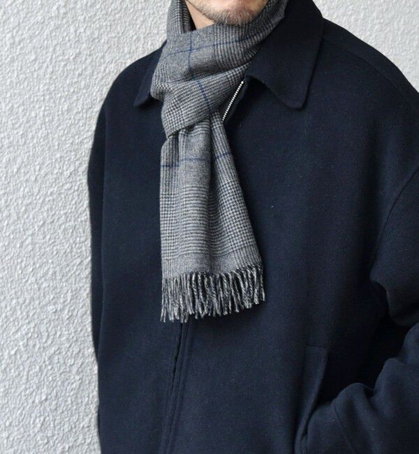 SHIPS any「SHIPS any: カシミヤ チェック / ソリッド シングル ストール◇」|マフラー|