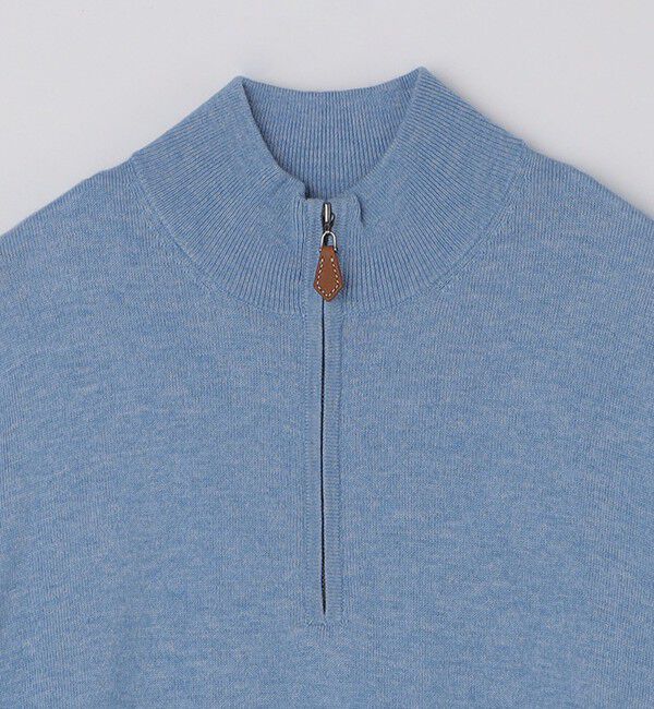 SHIPS「ALANPAINE 12ゲージ ウール/コットン クォータージップ モックネック ニット」|ニット・セーター|