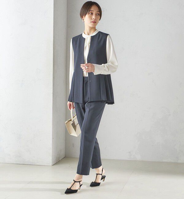 SHIPS for women「〈手洗い可能〉ダブル クロス パンツ（セレモニー対応可）」|スラックス|