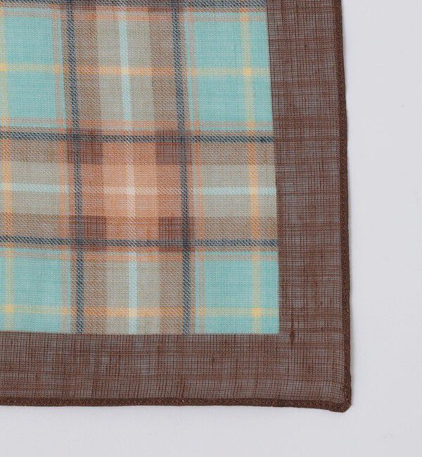 SHIPS「Vincenzo Miozza: コットン/リネン タータンチェック スカーフ」|ストール|