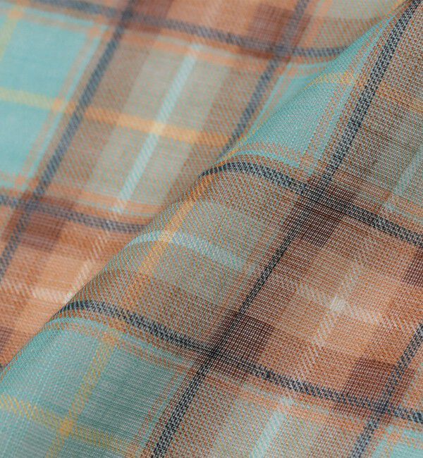 SHIPS「Vincenzo Miozza: コットン/リネン タータンチェック スカーフ」|ストール|