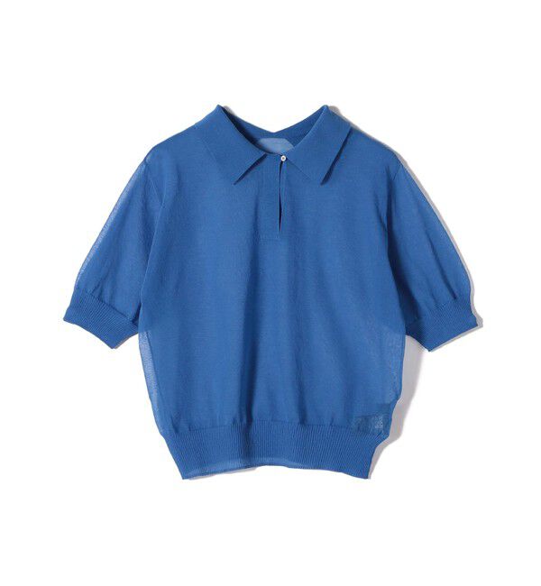 SHIPS for women「SHIPS Primary Navy Label:〈手洗い可能〉NOIR POLO ニット」|ニット・セーター|ブルー