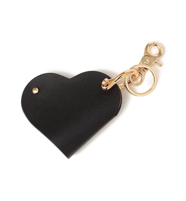 SHIPS any「HASHIBAMI: ハート モチーフ キー リング」|チャーム・キーホルダー|ブラック