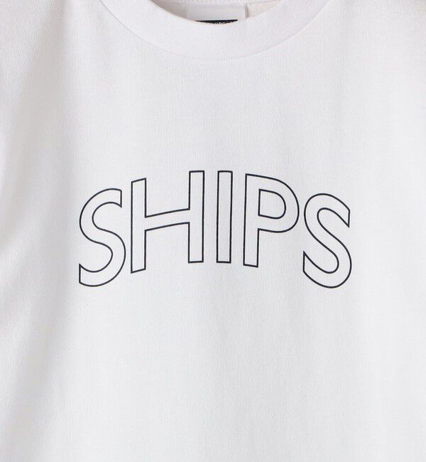 SHIPS KIDS「 【WEB限定】SHIPS KIDS:100～160cm / SHIPS ラウンド プリント ロゴ ロングスリーブ Tシャツ」|Tシャツ・カットソー|