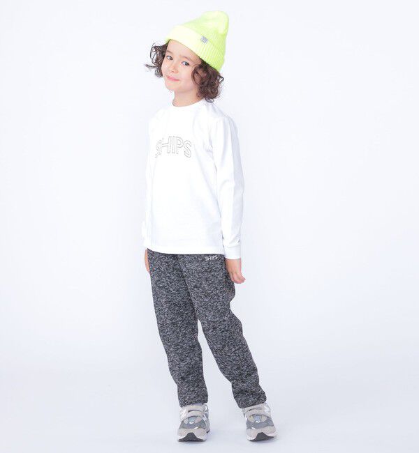 SHIPS KIDS「 【WEB限定】SHIPS KIDS:100～160cm / SHIPS ラウンド プリント ロゴ ロングスリーブ Tシャツ」|Tシャツ・カットソー|