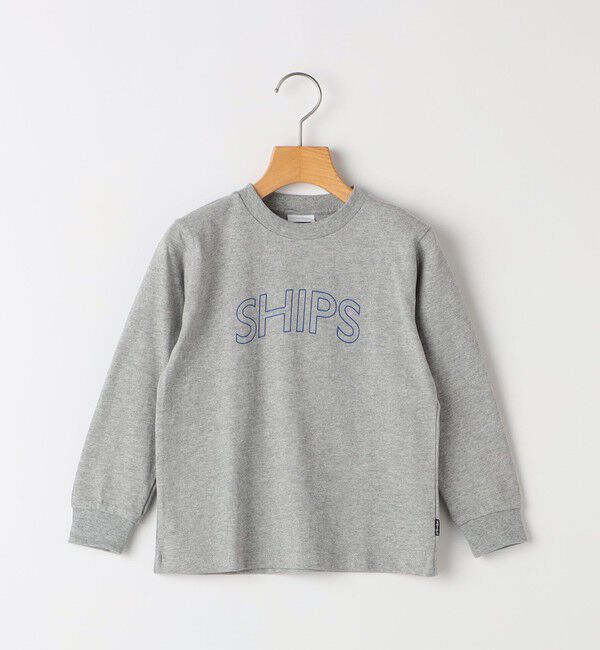 SHIPS KIDS「 【WEB限定】SHIPS KIDS:100～160cm / SHIPS ラウンド プリント ロゴ ロングスリーブ Tシャツ」|Tシャツ・カットソー|