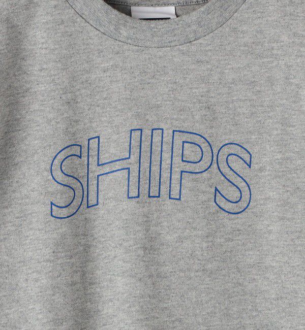 SHIPS KIDS「 【WEB限定】SHIPS KIDS:100～160cm / SHIPS ラウンド プリント ロゴ ロングスリーブ Tシャツ」|Tシャツ・カットソー|
