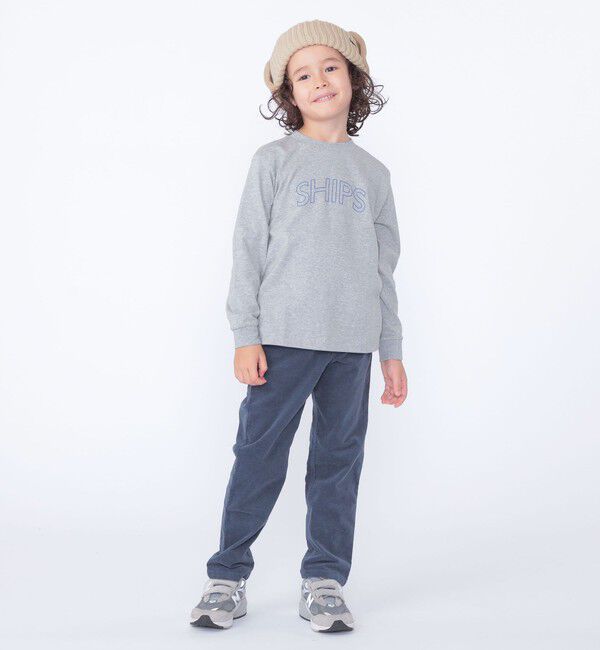 SHIPS KIDS「 【WEB限定】SHIPS KIDS:100～160cm / SHIPS ラウンド プリント ロゴ ロングスリーブ Tシャツ」|Tシャツ・カットソー|