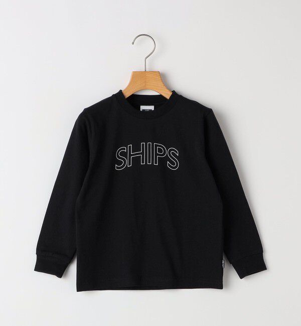 SHIPS KIDS「 【WEB限定】SHIPS KIDS:100～160cm / SHIPS ラウンド プリント ロゴ ロングスリーブ Tシャツ」|Tシャツ・カットソー|