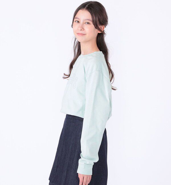 SHIPS KIDS「 【WEB限定】SHIPS KIDS:100～160cm / SHIPS ラウンド プリント ロゴ ロングスリーブ Tシャツ」|Tシャツ・カットソー|